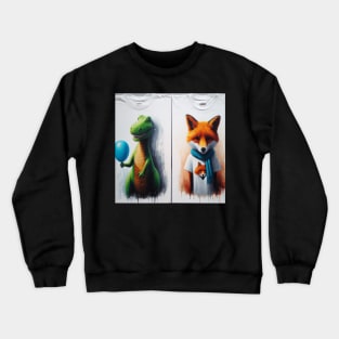 Dino and his Friend . Crewneck Sweatshirt